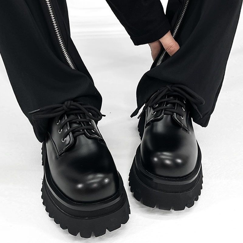 Men Shoes Louboutin - 2026 Derby Men's Thick-Soled High-Grade British
