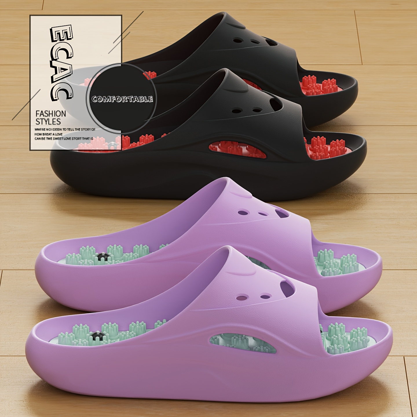 Men'S Shoes With Platform - Women Men EVA Massage Slippers Thick