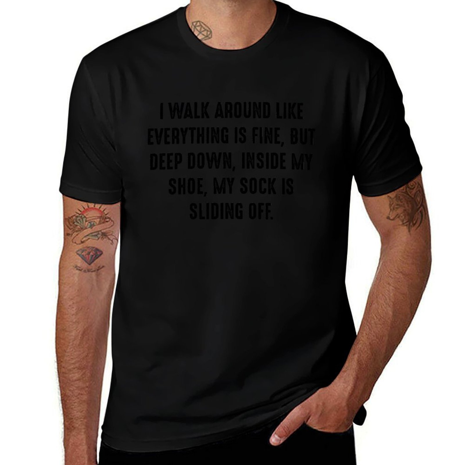 Men Shoes Quotes - Funny Quote 6 - I walk
