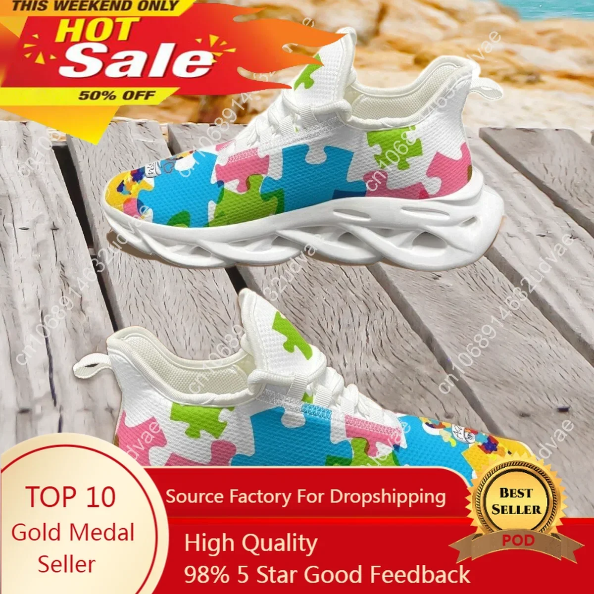 Men'S Shoes Quality - Autism Awareness Sports Running Shoe Color