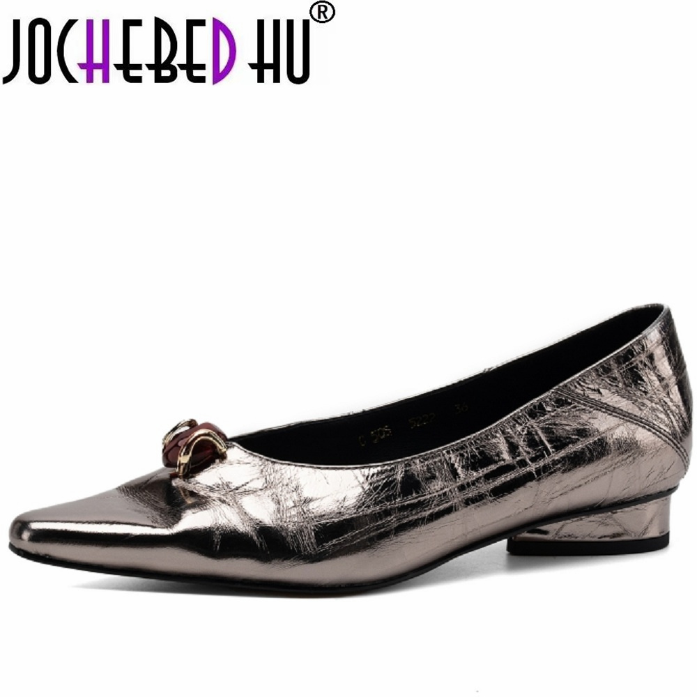 Men'S Shoes Slip On - 【JOCHEBED HU】Women's Handmade Genuine Leather pointed