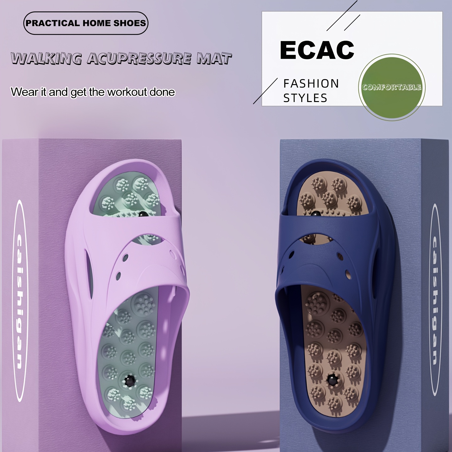Women Men EVA Massage Slippers - Men'S Shoes With Platform 评论和价格