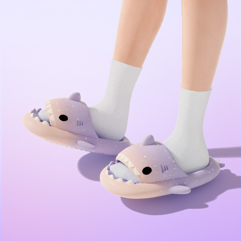 Cute Cartoon Shark Slippers Fo - Men'S Shoes Slip On 评论和价格