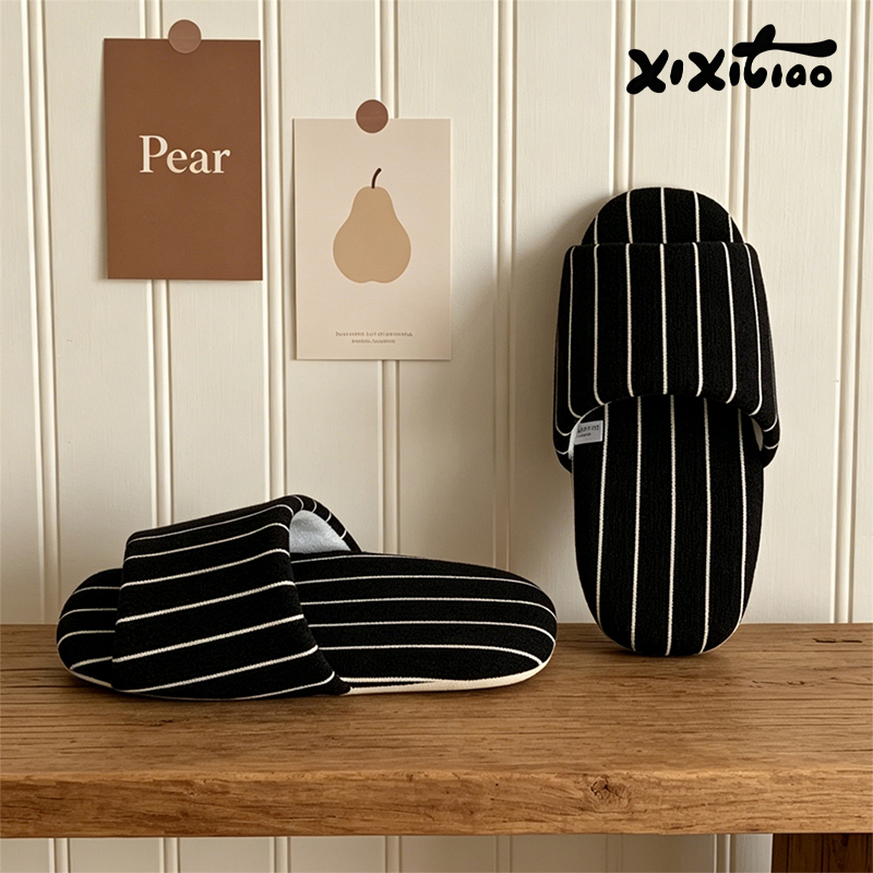 XIXITIAO Stripe Indoor Slipper - Men'S Shoes Slip On 评论和价格