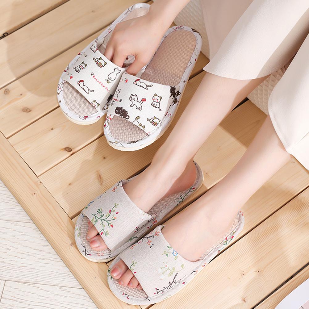 Women Flax Slippers Home Slipp - Men'S Shoes Slip On 评论和价格
