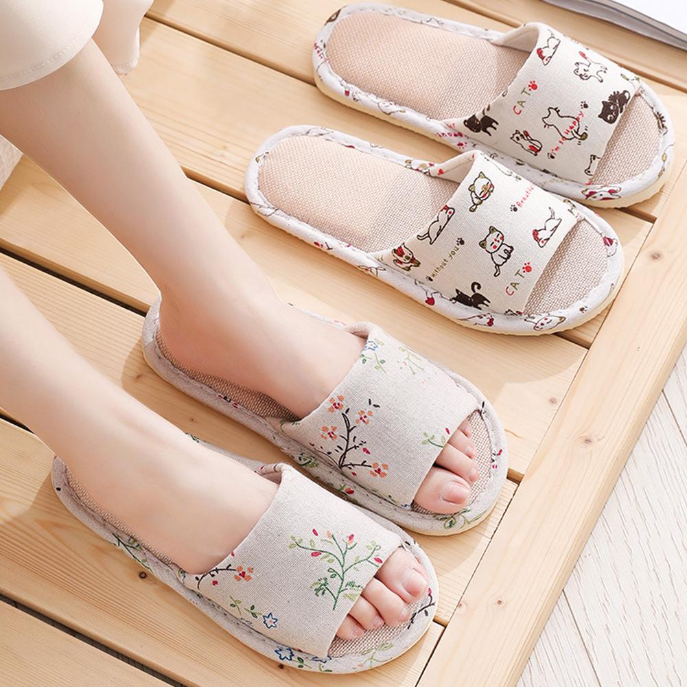 Women Flax Slippers Home Slipp - Men'S Shoes Slip On 评论和价格