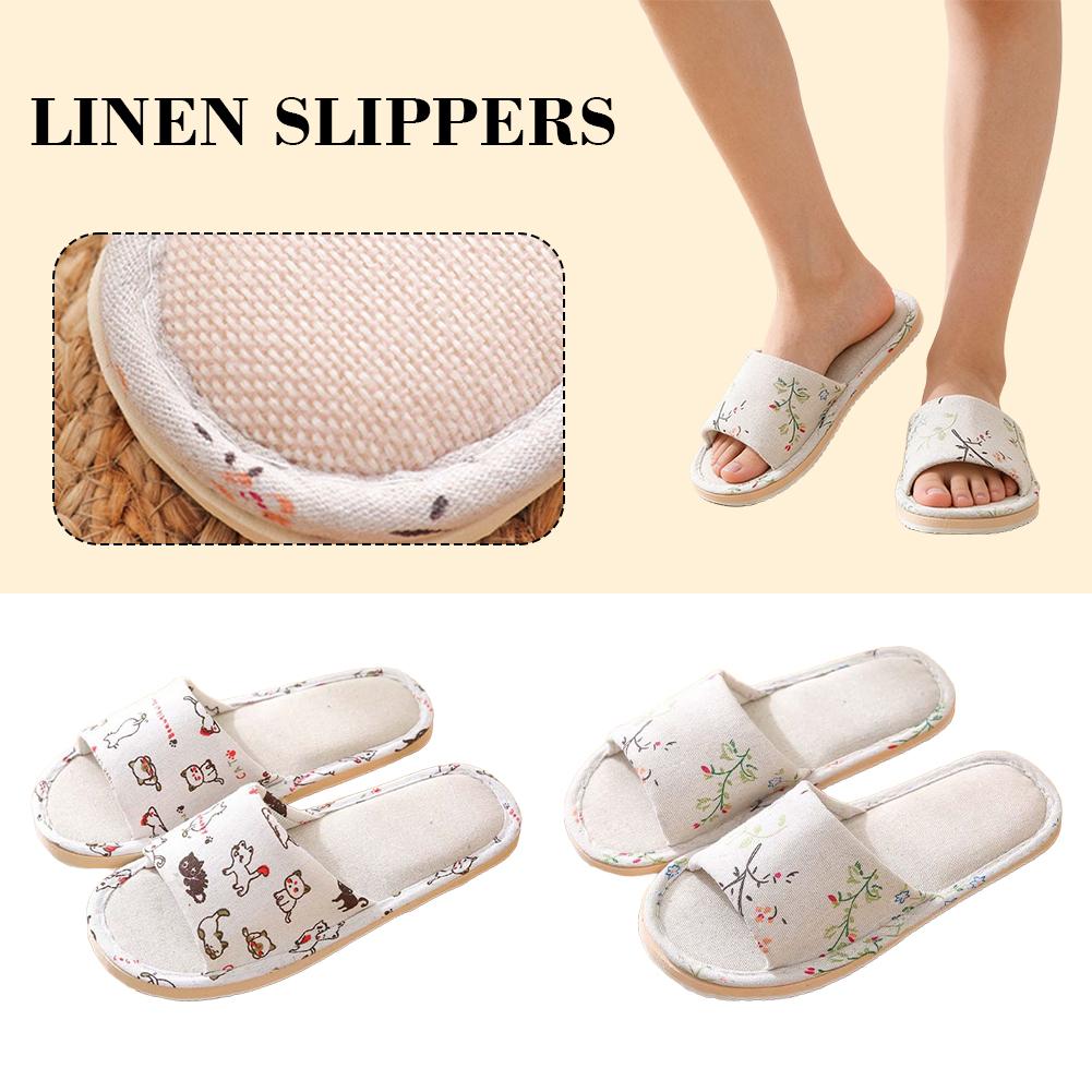 Women Flax Slippers Home Slipp - Men'S Shoes Slip On 评论和价格
